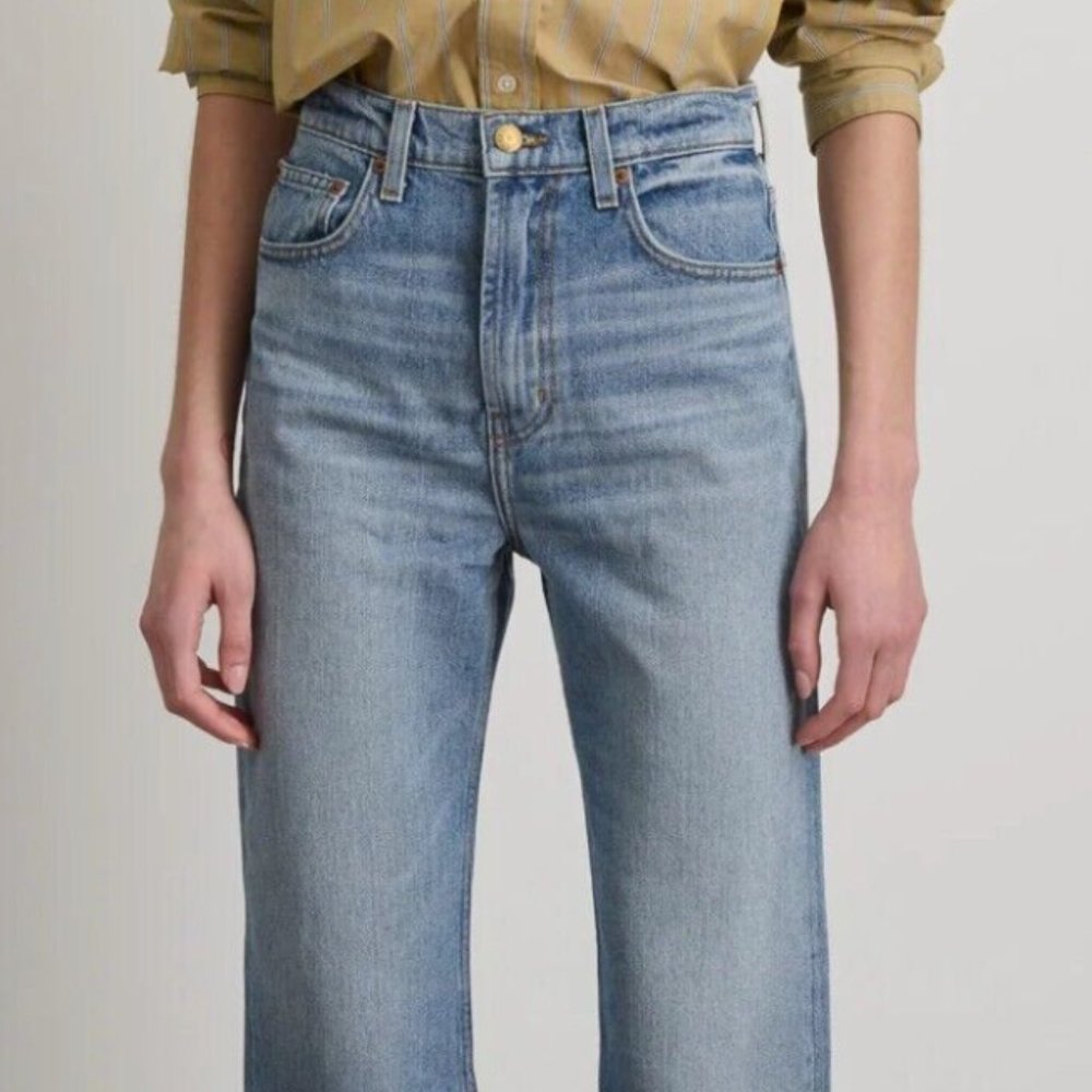 B SIDES Women's Relaxed Straight Jean in Lt. Vintage Size 27